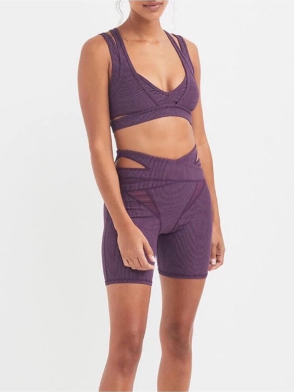For Love & Lemons Movement Active Cut Out Work Out Shorts